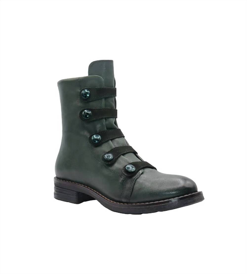 NEW ERIC MICHAEL women's dottie boots in green
